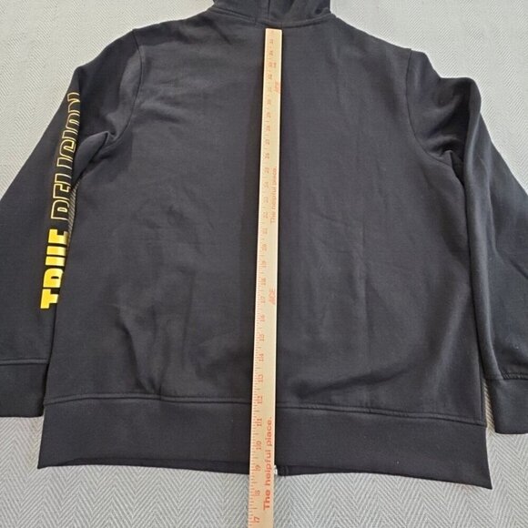 True Religion Full Zip Hoodie Men's XL NWT Black Long Sleeve Gold Sleeve - Picture 8 of 15